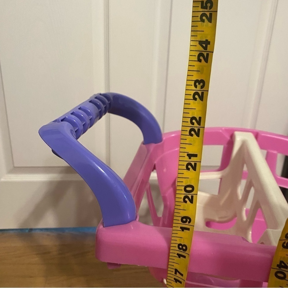 Plastic Shopping Cart Kids Toy Pink Purple Pretend Grocery - Picture 5 of 5